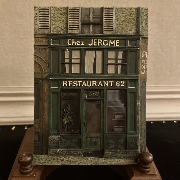 Chez Jerome Restaurant 62, Storefront 3D Plaque Tile Wall Art, by Chiu Tak Hak - Picture 1 of 6